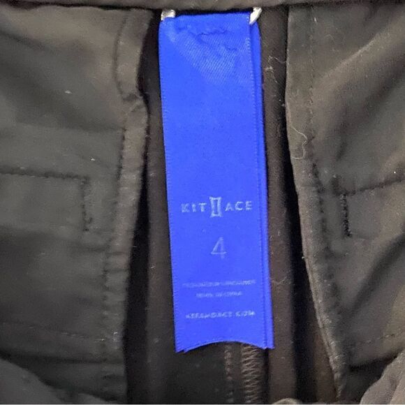 Kit And Ace Black Ankle Cropped Trousers Side Zip Womens Size 4 - Picture 7 of 7